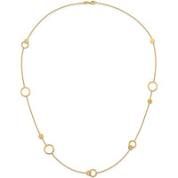 14K Yellow Gold Polished Circle and Chain Pattern 25.5" Necklace by 0