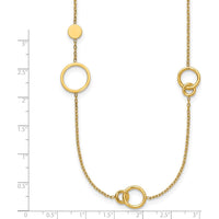 14K Yellow Gold Polished Circle and Chain Pattern 25.5" Necklace by 0