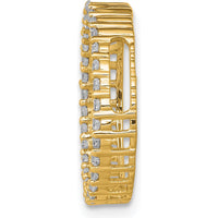 14K Yellow Gold Polished Circle Slide Pendant with Round Diamonds - 0.37 Carat Total Diamond Weight by Oro Pregiato