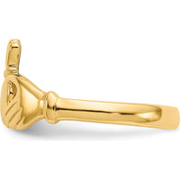 14K Yellow Gold Polished Claddagh Ring - Love and Friendship Symbol by 0