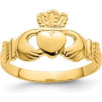 14K Yellow Gold Polished Claddagh Ring - Symbol of Love, Loyalty & Friendship by 0
