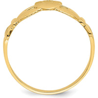 14K Yellow Gold Polished Claddagh Ring - Symbol of Love, Loyalty & Friendship by 0