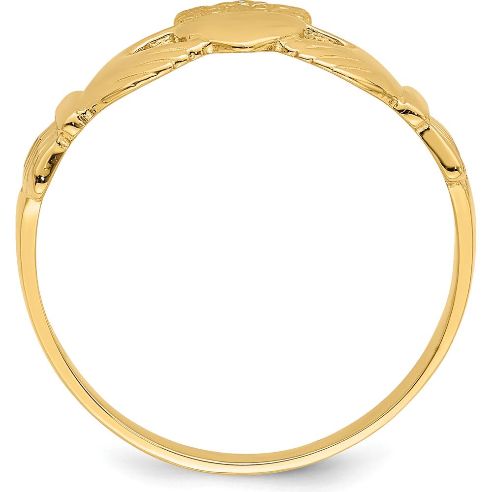 14K Yellow Gold Polished Claddagh Ring - Symbol of Love, Loyalty & Friendship by 0