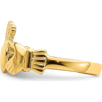 14K Yellow Gold Polished Claddagh Ring - Symbol of Love, Loyalty & Friendship by 0