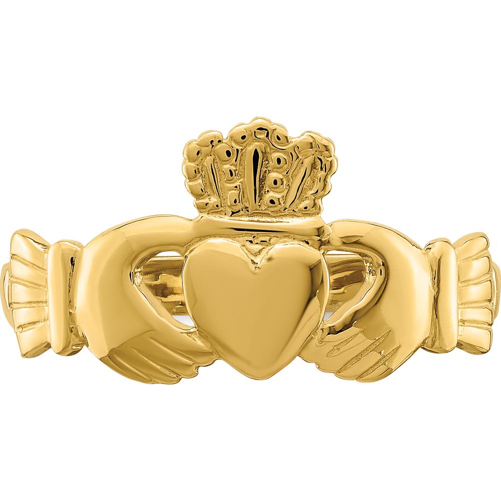 14K Yellow Gold Polished Claddagh Ring - Symbol of Love, Loyalty & Friendship by 0