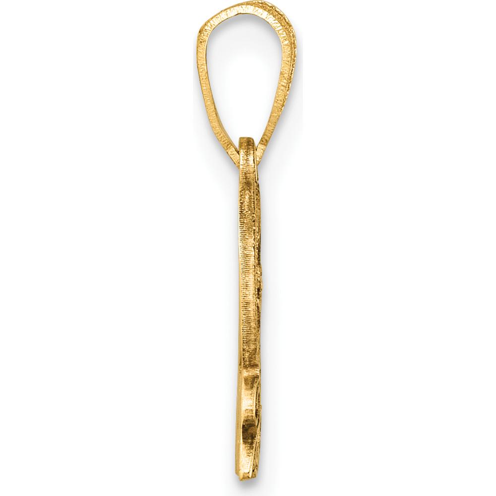 14K Yellow Gold Polished CLASS OF 2025 Charm Pendant - 16.35mm x 17.2mm by Oro Pregiato