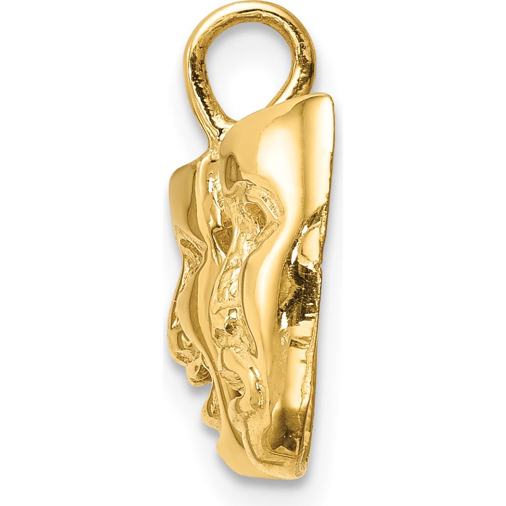 14K Yellow Gold Polished Comedy/Tragedy Theater Masks Pendant by Oro Pregiato