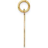 14K Yellow Gold Polished Confirmation Dove Round Charm - 23mm Length by Oro Pregiato