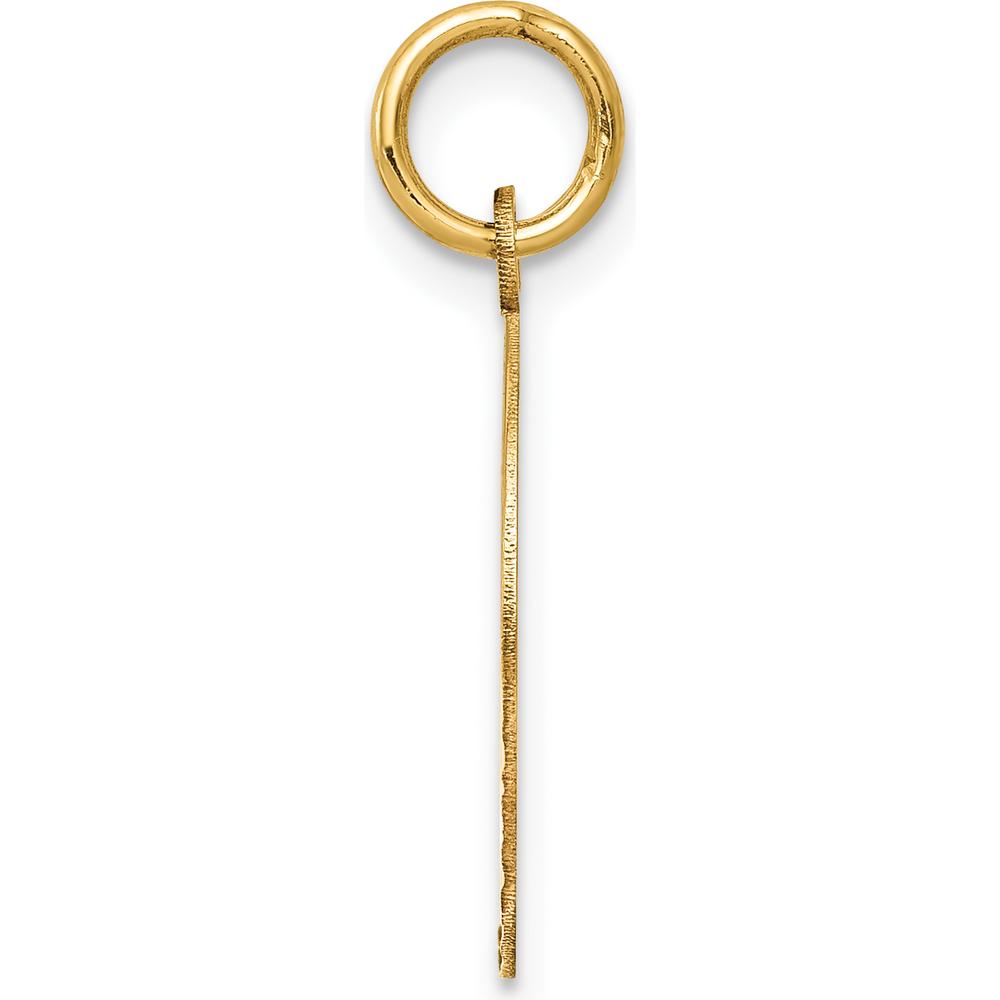 14K Yellow Gold Polished Confirmation Dove Round Charm - 23mm Length by Oro Pregiato