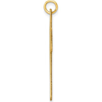 14K Yellow Gold Polished Cross Charm Pendant by Oro Pregiato