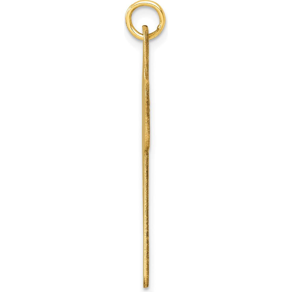 14K Yellow Gold Polished Cross Charm Pendant by Oro Pregiato