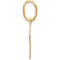 14K Yellow Gold Polished Cross Charm Pendant - Faith Jewelry Symbol by Oro Pregiato