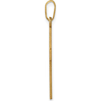 14K Yellow Gold Polished Cross Charm Pendant - Timeless Faith Symbol by Oro Pregiato