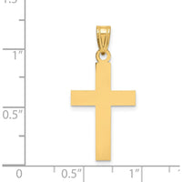 14K Yellow Gold Polished Cross Charm Pendant - Timeless Faith Symbol by Oro Pregiato