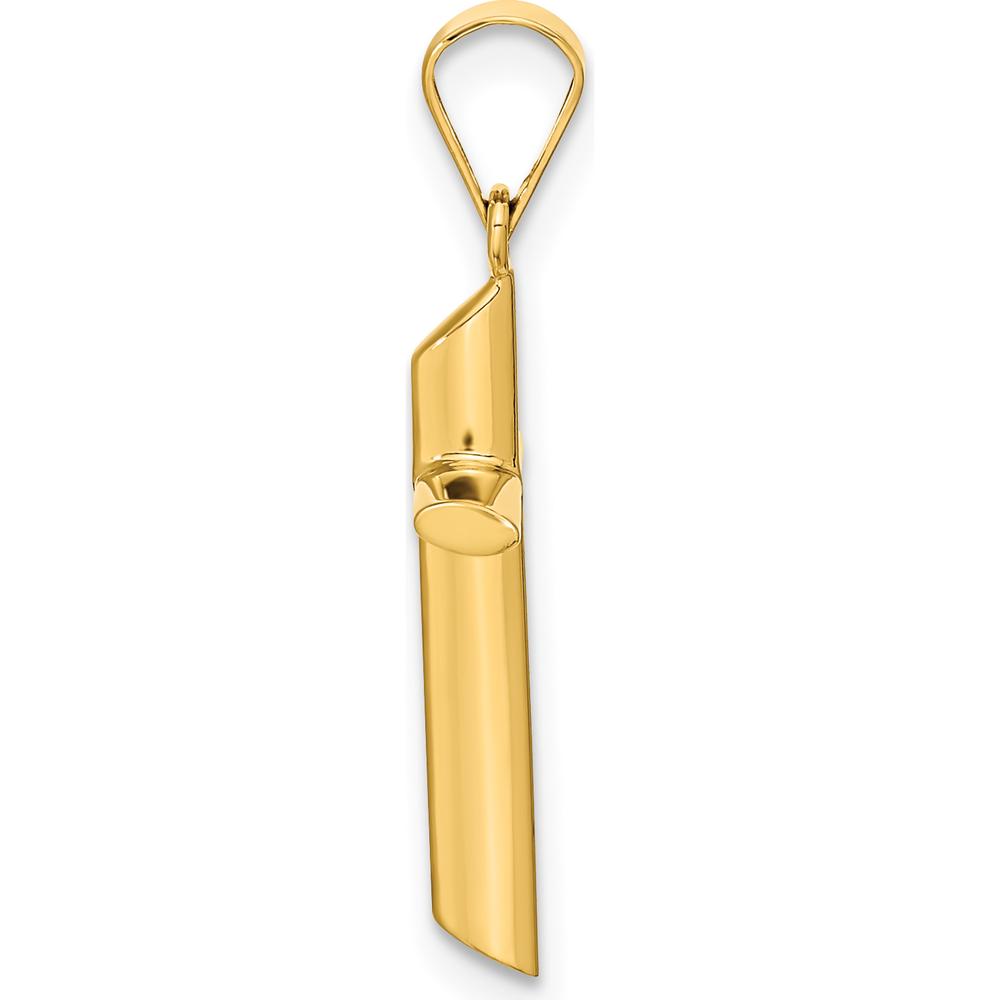 14K Yellow Gold Polished Cross Pendant - 25.82mm Length by Oro Pregiato