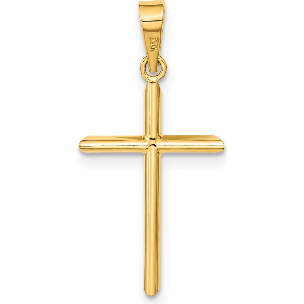 14K Yellow Gold Polished Cross Pendant - 25.82mm Length by Oro Pregiato