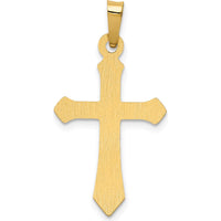 14K Yellow Gold Polished Cross Pendant - 27.48mm Length by Oro Pregiato