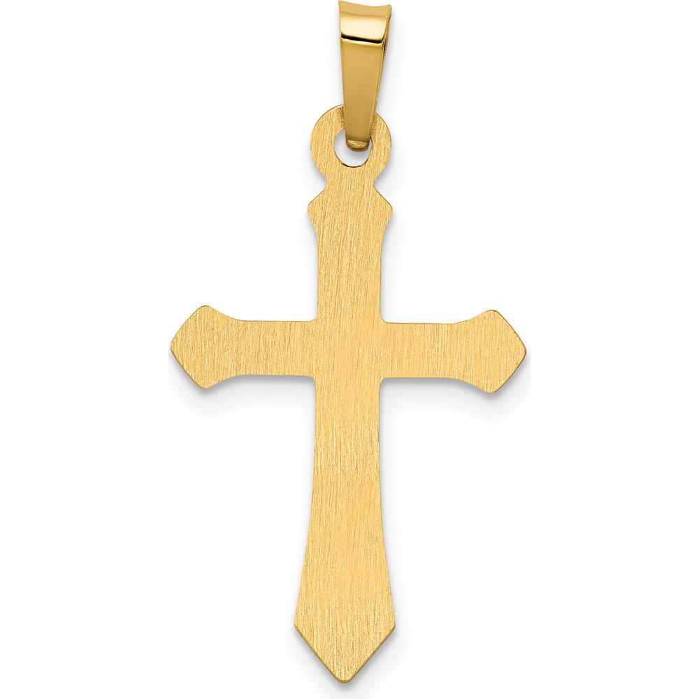 14K Yellow Gold Polished Cross Pendant - 27.48mm Length by Oro Pregiato