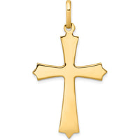 14K Yellow Gold Polished Cross Pendant - 42mm Length, 23mm Width by Oro Pregiato