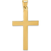 14K Yellow Gold Polished Cross Pendant - 43.75mm Length, 23mm Width by Oro Pregiato