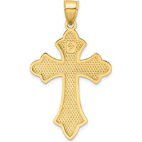 14K Yellow Gold Polished Cross Pendant - 45mm by Oro Pregiato