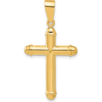 14K Yellow Gold Polished Cross Pendant - Elegant Faith Jewelry by Oro Pregiato