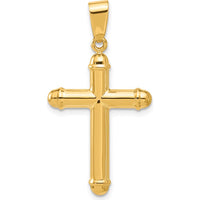 14K Yellow Gold Polished Cross Pendant - Elegant Faith Jewelry by Oro Pregiato