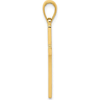 14K Yellow Gold Polished Cross Pendant - Elegant Faith Jewelry Charm by Oro Pregiato
