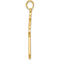 14K Yellow Gold Polished Cross Pendant - Elegant Faith Jewelry by Oro Pregiato