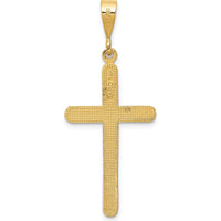 14K Yellow Gold Polished Cross Pendant - Elegant Religious Jewelry by Oro Pregiato