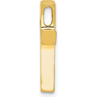 14K Yellow Gold Polished Cross Pendant Slide - Faith Jewelry Charm by Oro Pregiato