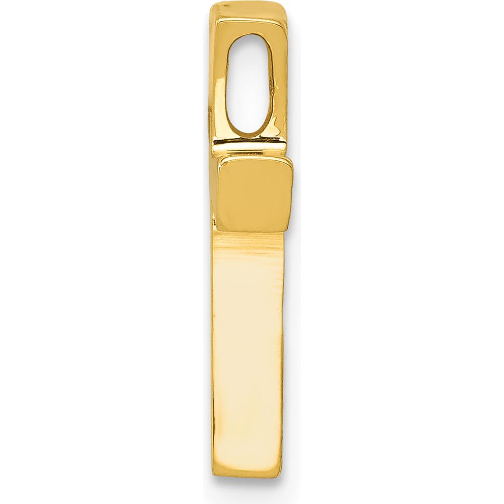 14K Yellow Gold Polished Cross Pendant Slide - Faith Jewelry Charm by Oro Pregiato