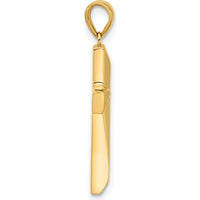 14K Yellow Gold Polished Cross Pendant - Unisex, Timeless Design by Oro Pregiato
