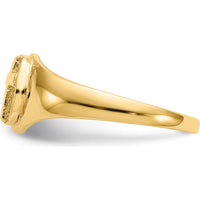 14K Yellow Gold Polished Cross Ring for Children - Faith Symbol by 0