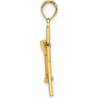 14K Yellow Gold Polished Cross with Communion Cup Charm - 25.2mm Length by Oro Pregiato