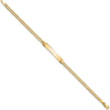 14K Yellow Gold Polished Cuban Link ID Bracelet with Solid Plate - 7" Length by Oro Pregiato