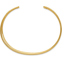 14K Yellow Gold Polished Cuff Bangle Bracelet - 18.5mm Width by Oro Pregiato