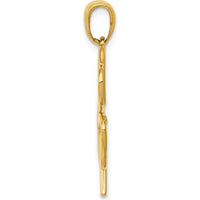 14K Yellow Gold Polished Cut-Out 4-Leaf Clover Pendant - Symbol of Luck and Charm by Oro Pregiato