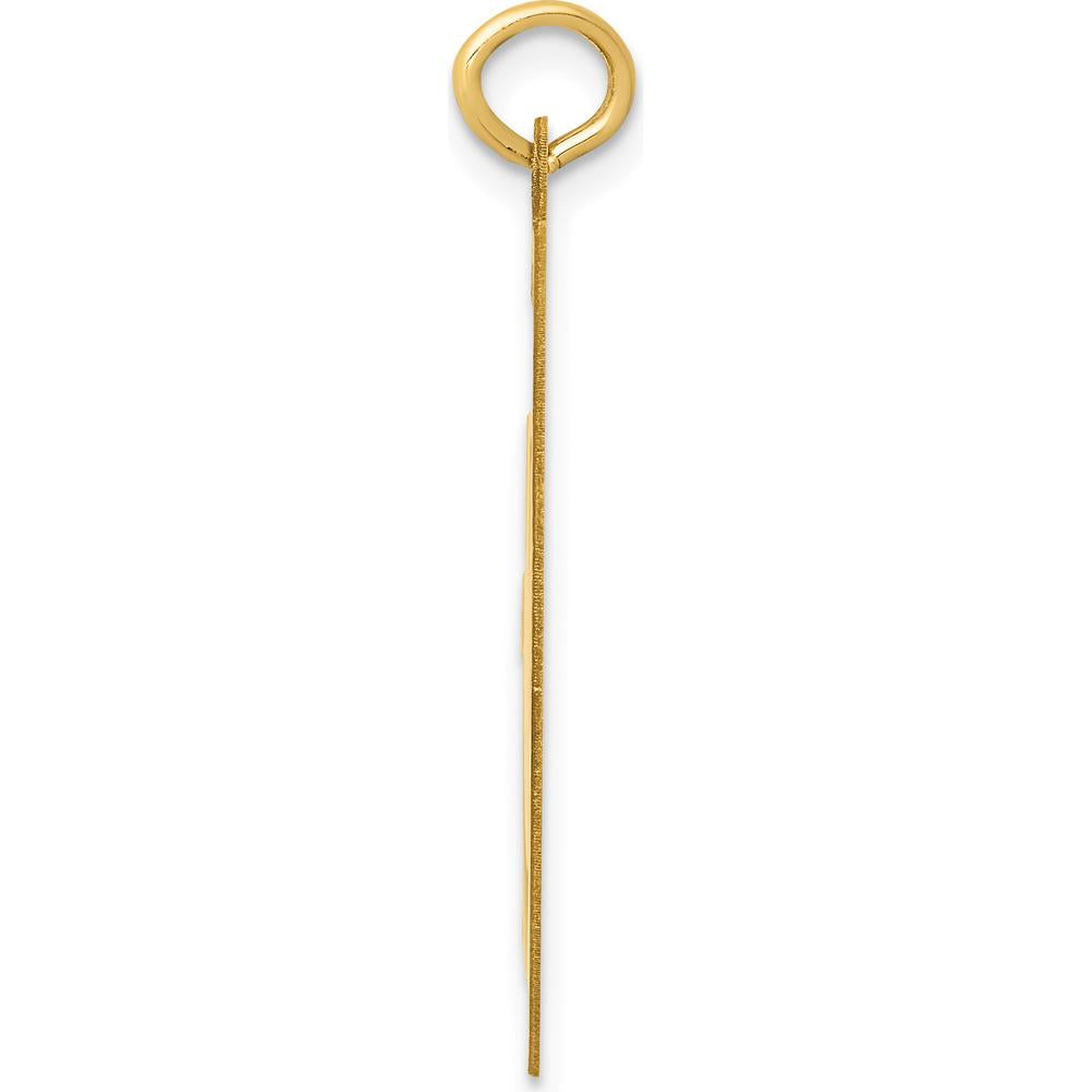 14K Yellow Gold Polished Cut-out Smiley Face Charm - 30mm Length, 25mm Width by Oro Pregiato