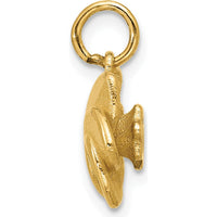 14K Yellow Gold Polished Daffodil Flower Pendant - 12.65mm Length by Oro Pregiato