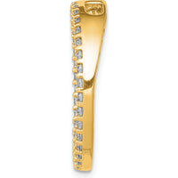 14K Yellow Gold Polished Diamond Circle Slide Pendant with 36 Round Diamonds - 0.72 Carat Total Diamond Weight by Oro Pregiato