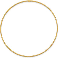 14K Yellow Gold Polished Diamond-Cut 1.50mm Slip-On Round Bangle Bracelet - 8 Inches by Oro Pregiato