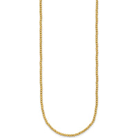 14K Yellow Gold Polished Diamond-Cut Beaded 18" Necklace by 0