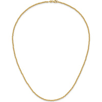 14K Yellow Gold Polished Diamond-Cut Beaded 18" Necklace by 0
