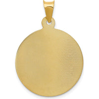 14K Yellow Gold Polished Diamond-Cut Corpus Circle Pendant - 33mm Length by Oro Pregiato