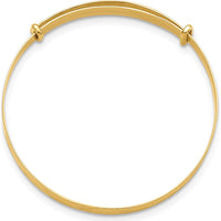 14K Yellow Gold Polished Diamond-Cut Expandable Baby Bangle by Oro Pregiato