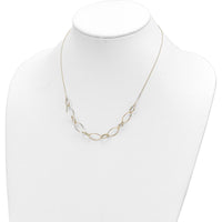 14K Yellow Gold Polished Diamond-Cut Oval Link Necklace - 18" by 0
