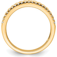 14K Yellow Gold Polished Diamond Fashion Ring with Twisted Band - 0.30 Carat Total Diamond Weight by 0