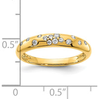 14K Yellow Gold Polished Diamond Sprinkle Ring with Round Diamonds - 0.06 Carat Total Diamond Weight by 0