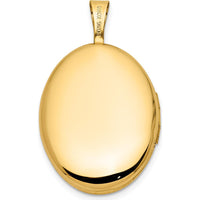 14K Yellow Gold Polished Diamond Star Locket - 0.05 Carat Diamond by Oro Pregiato